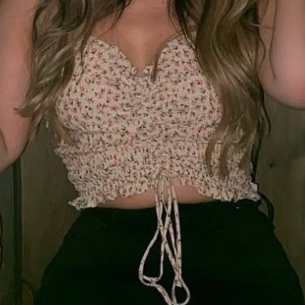Zara floral crop top